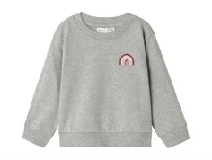 Name It sweatshirt grey melange med regnbue